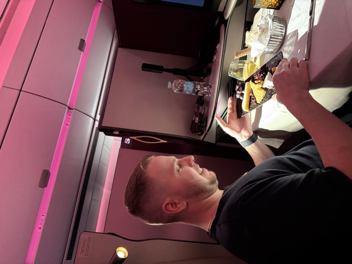 Business class cabin dining