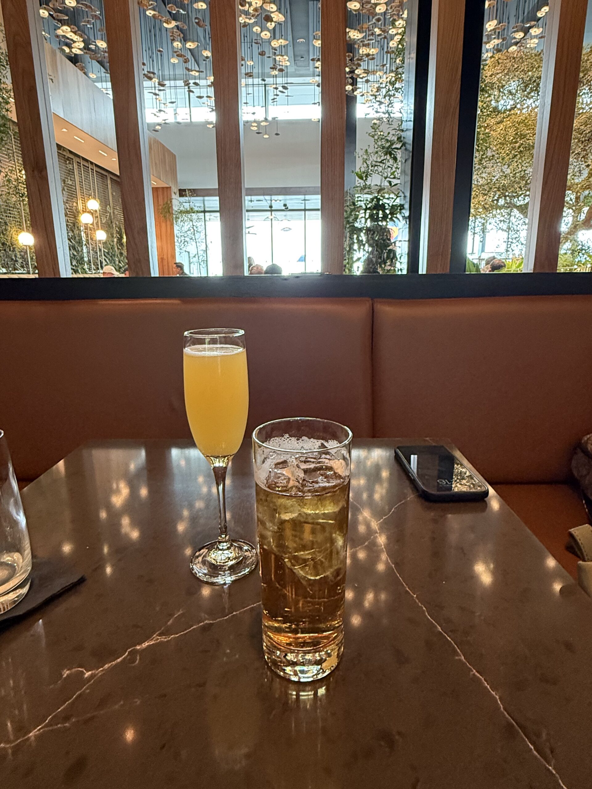 Drinks at the Amex Centurion Lounge in Atlanta before the Air Canada flight to Toronto